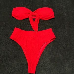 Fashion Nova ribbed two-piece bathing suit